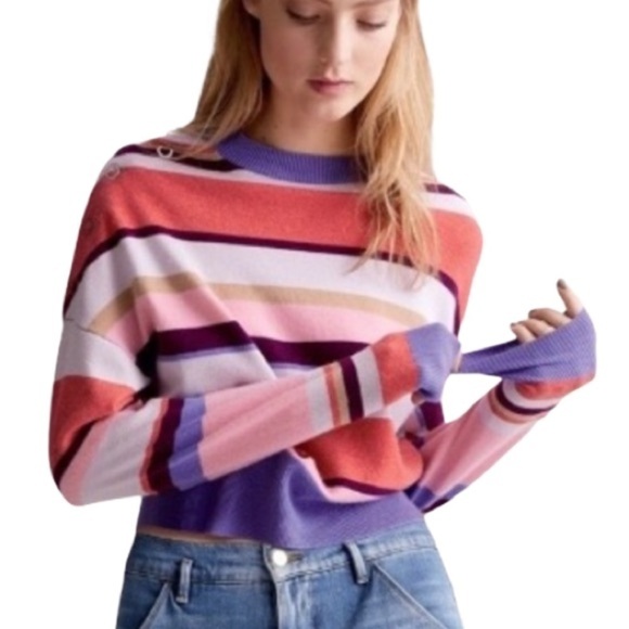 LEWIT Sanna Pink Paradise Cashmere Blend Sweater - Picture 2 of 9